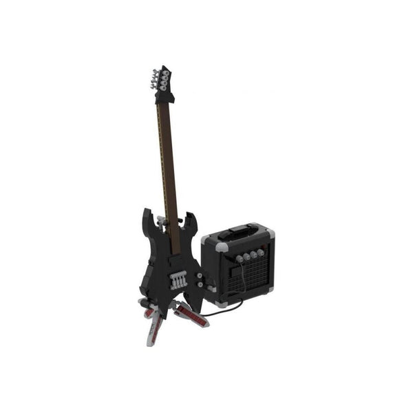 Modbrix 107457 - Bass Gitarre mit Verstärker, 724 Klemmbausteine