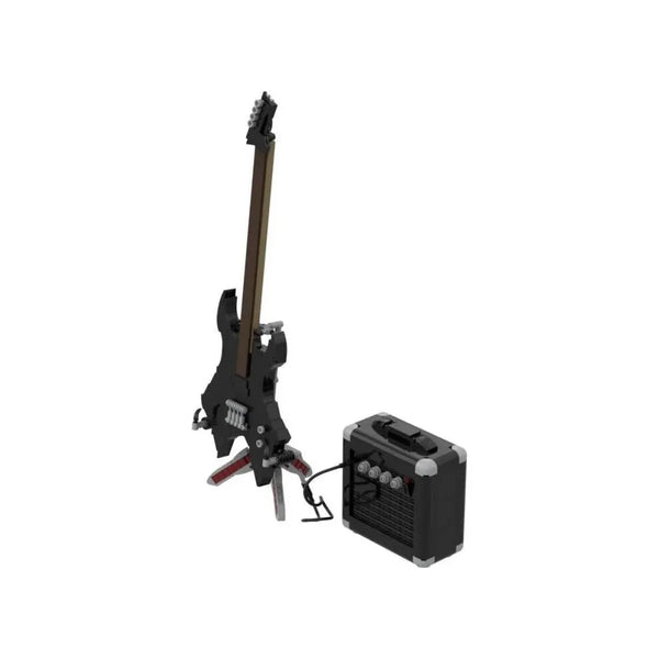 Modbrix 107457 - Bass Gitarre mit Verstärker, 724 Klemmbausteine