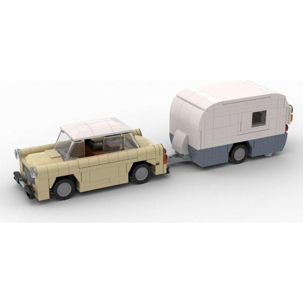 Modbrix 107947 - 601 Kombi mit Wohnwagen Bausteine Auto - 349 Klemmbausteine