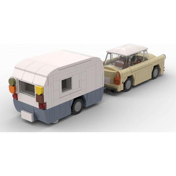 Modbrix 107947 - 601 Kombi mit Wohnwagen Bausteine Auto - 349 Klemmbausteine