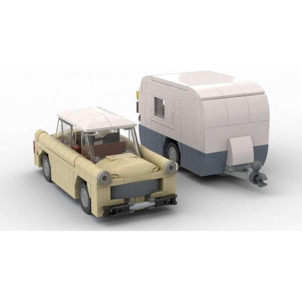 Modbrix 107947 - 601 Kombi mit Wohnwagen Bausteine Auto - 349 Klemmbausteine